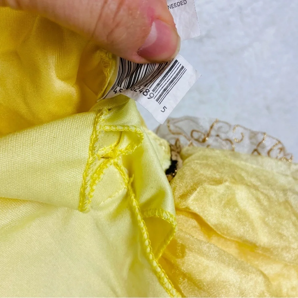 Disney beauty & the beast bell Golden Princess Dress Costume size 4-6X - Picture 11 of 11